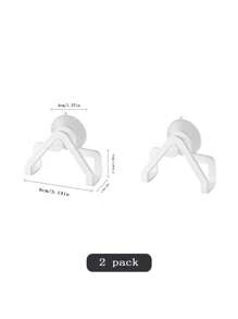 4pcs White Piece Plastic Sink Suction Cup Rack,Wall Mount Kitchen Sink Brush And Sponge Holder, No Drilling Required, Freestanding Rack For Sponges And Drain Accessories - Kitchen Organizing Tools, All Room Types, Home Decor Accessories, Kitchen Sink Accessories