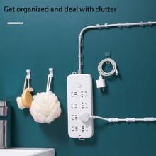 Wire Organizer & Cable Clips, Adhesive Cord Holder Desktop Clips For Charging & Data Cables, Damage-Free No-Drill