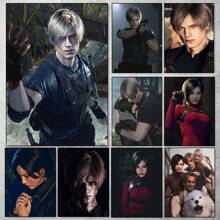 1件裝 無框牆面藝術海報 遊戲4 重製版 HD Leon Ida Wang 海報印刷畫布藝術圖 家居客廳與臥室牆面裝飾 無框流行畫 - 彩色 - 查看 2