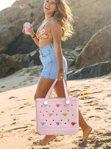 8PCS/6PCS/1PC Multicolor Flower & Faux Pearl DIY Bag Decor Suitable For Bogg Bags, Tote Bags And Sandals Accessories, Heart-Shaped Decor Accessories, These Charming Ornaments Inject Personalized Style And Vibrant Colors Into Your, Ideal For Showcasing Your Bag Personalized And Easily Identifying Your Bag With These Unique And Eye-Catching Accessories