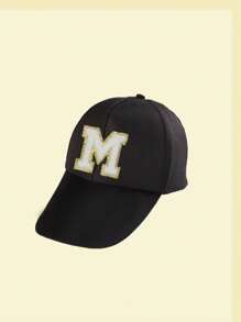 1pc A-Z Letter Kids Baseball Cap, Casual Solid Color Snapback Hip Hop Hat, Unisex Sun Protection - Multicolor - View 33