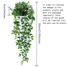 1PC Fake Hanging Plants, Artificial Small Potted Plants For Diy Flower Wall, Scene Layout, Living Room And Bedroom Vase Flower Arrangement, Wedding, Party, Home Decoration, Desk Stuffing.Autumn And Spring Leaf Harvest ,Home Decor,Table Decor,Farmhouse Decor,Outdoors UV Resistant Fake Flowers Faux Plants For Hanging Garden Porch Window Box Outside Decoration Gifts Birthday Graduation,Garden Decor,Outdoor Plant,Gardening,Fake Flowers