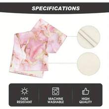 1pc/5pcs/7pcs, Home Decor, Elegant Pink Marble Print Table Runners - Polyester, Rectangular, Suitable For Home & Kitchen Decor, Perfect For Party & Holiday, Marble Print, Table Runners