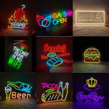 1pc Neon Sign Shaped Multicolor Decorative LED Lamp With USB, Suitable For Restaurants, Cafes, Snack Bars, Bars, Nightclubs, Clubs, Shops - Multicolor - View 5