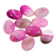 10pcs/Pack Natural Agate Oval Cabochons, DIY Vintage Handmade Jewelry Accessories - Multicolor - View 29