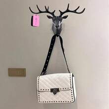 1/2 Piezas - Decorativo gancho estilo asta de ciervo para el hogar, estante de pared colgante creativo personalizado, ganchos de pared en forma de cabeza de ciervo para llaves, sombreros y abrigos