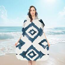 1 halat de baie de schimb, poncho de surf absorbant de apă, halat de baie cu glugă cu uscare rapidă, subțire, ușor, rezistent la vânt și UV, moale și cald, potrivit pentru înot, duș, scufundări, surfing pe plajă, călătorii de vară, vacanță, decor baie, articole esențiale pentru plajă