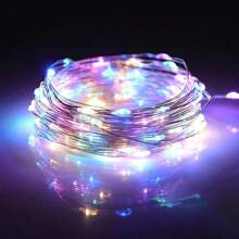1 pièce Guirlande lumineuse à LED blanche chaude, alimentée par batterie avec télécommande et minuterie - 50/100/200 LED, longueur de 16,4 pi/32,8 pi/65,6 pi, modes scintillant et clignotant, pour chambre à coucher, intérieur, mariage, dortoirs, Noël, Halloween, décoration, éclairage de pièce