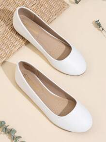 Women's Classic Ballerinas Flats Shoes - trắng - Xem 6