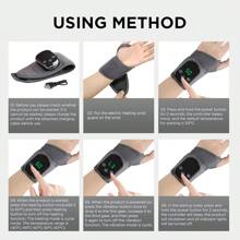 Hailicare Rechargeable Heated Wrist Wrap, 3 Modes: Warm Compress, Massage & Vibration, Wrist Support - Grey - View 6