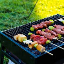 Electroplated Barbecue Mesh Is Specially Designed For Outdoor Use, Durable And Rust-Proof, Evenly Heated, A Must-Have For Outdoor Barbecues,Bbq Accessories,Bbq,Camping,Bbq Outdoor,Bbq Accessories,Grill