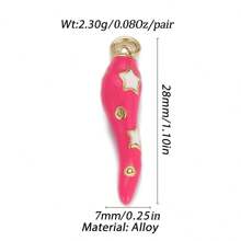 1 pezzo Ciondolo di peperoncino di lusso minimalista alla moda in rame, accessorio versatile fai da te per bracciale, collana, orecchini, portachiavi