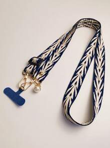 刺绣长挂绳，可调节斜挎带，手机项链架，手机壳，防丢手机带 - 彩色 - 查看 6