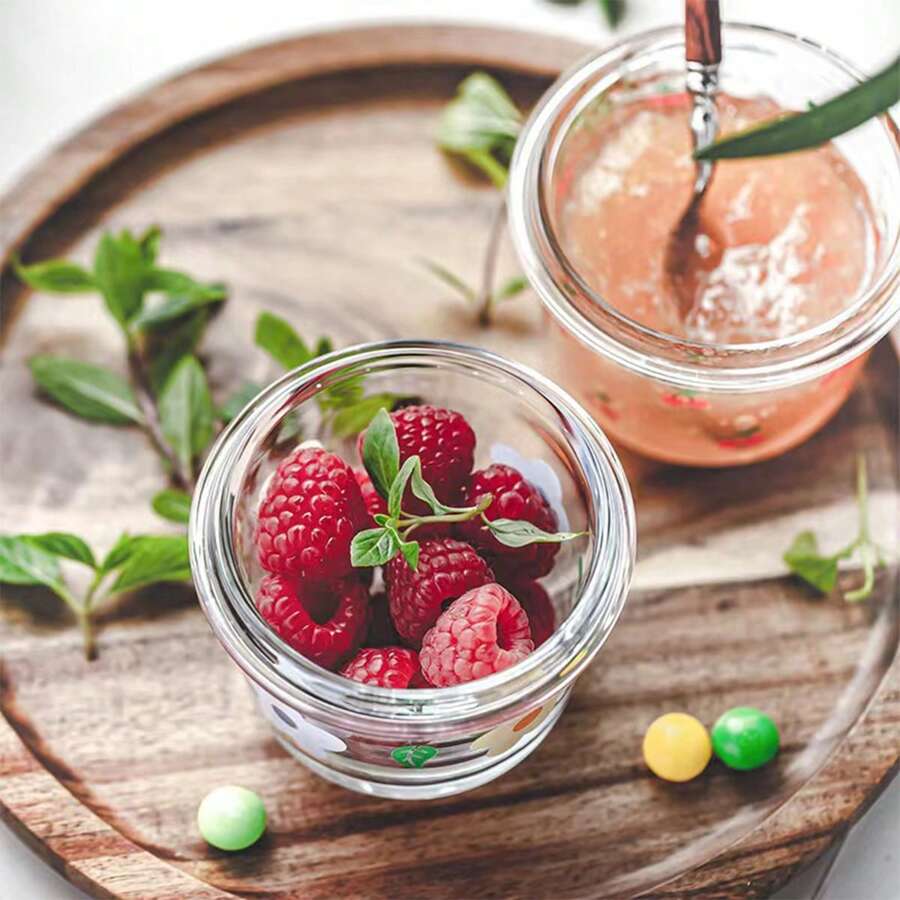 1pc High Borosilicate Glass Food Storage Bowl With Lid, Transparent Airtight Lunch Box - Multicolor - View 1