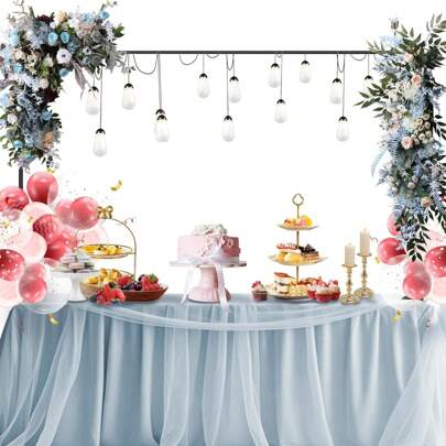 Tischstange mit Klemmen, verstellbarer Tischballon-Bogen-Rahmen-Bausatz, Metallständer für Tisch-Bogen-Stehen, Hochzeit Bogen Blumen für Partys, Geburtstage, Baby-Duschen, Dekorationen, Sommer Geschenke, Strand, Schulbedarf, Zimmer Dekoration