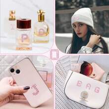 鑲有水晶石的26個字母貼紙，大型閃爍的字母貼紙，26個字母的自粘貼紙，適用於DIY藝術工藝畢業禮帽裝飾 - 銀色 - 查看 11