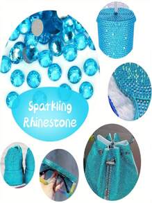 2000 buah Rhinestone Resin Datar Biru Muda Ukuran 3-6mm, Permata Jelly Bulat, Cocok untuk Membuat Aksesoris, Sepatu, Pakaian, Kosmetik, Tas, Dekorasi, dll. - biru muda - View 6