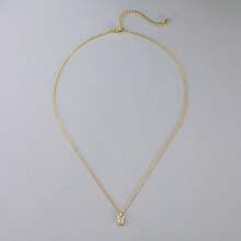 1pc 925 Pure Silver Mini Guitar Pendant Necklace With Diamond, Geometric Lightweight Luxurious Versatile Choker For Women, Gift Box Packaging - Guitar Necklace - View 9