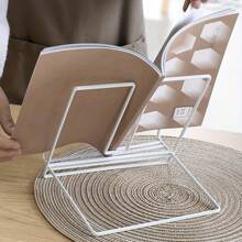 1pc Foldable Desktop Iron Art Book/Magazine/Cookbook Display Stand Rack