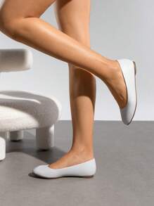 Women's Classic Ballerinas Flats Shoes - trắng - Xem 4