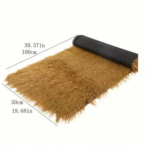 Tapis de simulation en plastique ignifuge en herbe artificielle simulant un toit de chaume. Tapis de simulation réaliste de paille pour la décoration de fête. Pelouse artificielle .