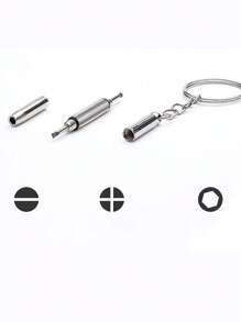 1 pezzo/2 pezzi Cacciavite multifunzione per occhiali, cacciavite piatto portatile, chiave esagonale 3 in 1 per montatura di occhiali