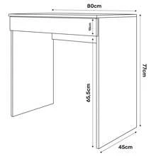 Mesa Escrivaninha Estudo Loft Minimalista BP 100% MDF 80cm com 01 Gaveta Preto - Desk Design