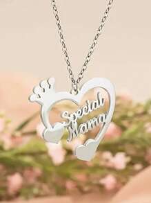 A Custom Matching Couple Name Necklace With Personalized Names, Designed As A Crown And Heart, Suitable For Weddings, Daily Wear And Mother's Day Gifts