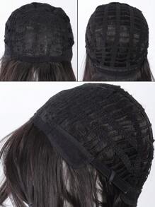 Pelucas de fibra negra de moda para hombres y mujeres, pelucas de coleta mitad recta estilo artes marciales de anime para cosplay, elegante y duradera para uso diario, festivales y Halloween