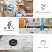 Grey Washable Rugs Living Room Area Rugs Grey Modern Abstract Rugs Large Non Slip Carpet Short Pile Rugs For Bedroom Dining Room Kitchen Soft Faux Wool Rugs (80x150cm,120x170cm,200x300cm) - Grey - View 7