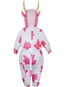 Inflatable Cow Costume, Universal Design Unisex Adult Party Outfit For Halloween - Multicolor - View 5