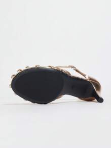 Giày cao gót hở mũi thời trang cho nữ, giày công chúa dự tiệc gợi cảm, thích hợp cho mùa xuân/hè - Rượu sâm banh - Xem 7