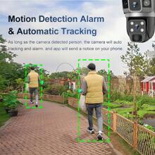 V380 Pro Solar 4G LP Camera CCTV 12MP Two Lens Three Screen Auto Tracking Outdoor 10X Zoom 6K Security Surveillance PTZ Camera, 4G Outdoor And Indoor Security Home Cameras, Wireless 4G Cameras - 4G SIM Card Camera - View 6