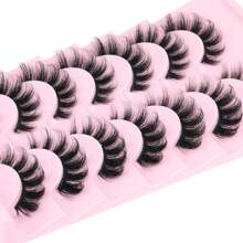 7 对 Manga Lashes 仿貂皮睫毛浓密睫毛自然浓密假睫毛旅行必备化妆工具 - 濃密款 - 查看 6