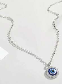 Collana con occhio di demone, collana con occhio d'angelo, collana dorata/argento, collana con occhio d'angelo con diamanti, catena a torsione, catena a forma di osso di serpente, catena a tubo quadrato, catena da maglione, vintage personalizzato, design, pendente rotondo, adatto per la vita quotidiana degli uomini, regali per gli uomini, regalo di compleanno, regalo per l'anniversario, stile punk, collana per matrimoni, celebrazioni e feste, casual, outfit da ufficio, accessori