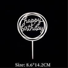 10 Pieces Happy Birthday Cake Toppers, Acrylic Cake Topper Happy Birthday Topper Cake Decoration For Birthday Theme Party Back To School - Multicolor - View 33