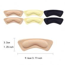 6 Pairs Butterfly & Crescent Shaped Heel Grips, Adjustable Cushion, Soft & Breathable Inserts For High Heels & Sports Shoes