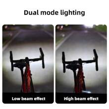 VXM Bike Front Light Wireless Remote Control, 1600 Lumens Remote USB Rechargeable, High/Low Beam Adjustable, Hanging Rear Safety Warning Light Bicycle Accessories - Multicolor - View 6