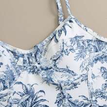 Traje de baño para Mujer una pieza - Azul - Ver 3