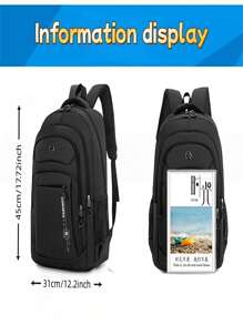 Unisex Fashion Backpack: Suitable For School, Work Or Travel - Soft Shell, Oxford Cloth And Zipper Closure - Multicolor - View 3