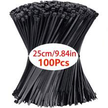 100/400 piezas Bridas de nailon negras y blancas, bridas de plástico autobloqueantes, bridas para cables, bridas de nailon autobloqueantes, bridas para cables, bridas para horticultura, bridas de sellado multiusos, alta resistencia sin romperse, para ordenar y almacenar cables, fijar cables eléctricos domésticos, adecuado para uso en interiores y exteriores