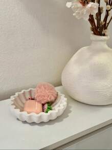 1pc Wave Rim Silicone Dish Bowl Mold, Large & Small Size, DIY Cement, Gypsum, Clay, Resin, Concrete, Candle Storage For Home Decor, Jewelry Holder, Craft Making - White - View 12