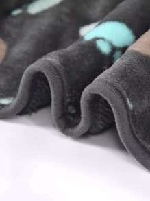 1 pièce Couverture polaire pour animal de compagnie pour le printemps et l'automne, motif mignon de patte, chaude et épaisse pour chiens et chats, convient pour toutes les saisons - Noir - Voir 8