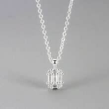 1pc 925 Pure Silver Mini Guitar Pendant Necklace With Diamond, Geometric Lightweight Luxurious Versatile Choker For Women, Gift Box Packaging - Guitar Necklace - View 8