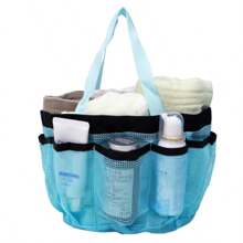 1pc Women Summer Mesh Beach Tote Bag, Multifunctional Drawstring Pouch For Swimming Pool, Cosmetic Bag - Multicolor - View 4