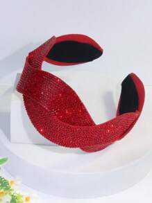 1件装 女士休闲可爱水钻（玻璃）编织宽檐发箍，发带，发圈，发饰 头饰 - 彩色 - 查看 7