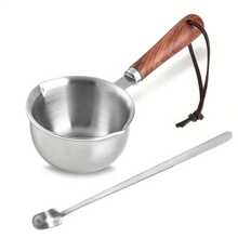 Multi-Purpose Stainless Steel Wax Melter Set With Pot, Spoons, Wicks, Wick Stickers, Stand, Durable, Suitable For DIY Candle And Soap Making, Wax Melter For Candle Production