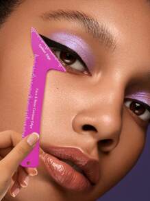 1 Stück Eyeliner Stift Schablone, Edelstahl Make-up Hilfslinieal, für Einsteigerinnen beim Eyeliner Make-up, tragbares Make-up Werkzeug zum Auftragen von Lidschatten. Eyeliner Stift Schablone, Eyeliner Make-up Stift Versiegelung.