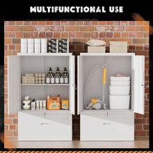 2025 New Greenvelly Metal Storage Cabinet,White Steel Lockable Lateral File Cabinet  Doors And She For Home Office Hanging Fil LetterLegalF4A4 Size - 影像顏色 - 查看 3