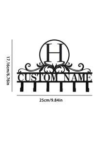 Personalized Key Holder Wall Mount - Custom Family Name Key Holder For Wall, Metal Key Rack Hook Organizer, Coat Rack, Key Hanger Wall Decor For Kitchen, Entryway, Bedroom, Hallway,Chic Autumn